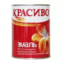 Эмаль ПФ-115 КРАСИВО белая (бан. 0,8кг) Купить Эмали Воронеж Россия. Интернет-магазин краски, грунтовки, эмали, деревозащитные составы, кузнечные краски с доставкой по г. Воронеж и другим городам России. Стамкрафт