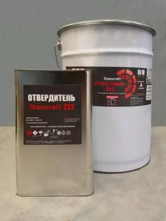 Фото грунт-эмаль полиуретановая stamcraft 222 ral8017 шоколадно-коричневый полуглянец (бар 17кг (20л) 
