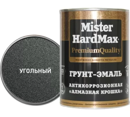 Фото грунт-эмаль "алмазная крошка" mister hardmax угольный 0,77л (1 кг)