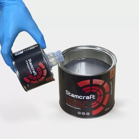 Фото грунт-эмаль stamcraft 2к ral9003 сигнальный белый (бан 2,19 кг) - комплект