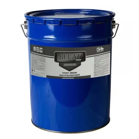 Фото bulat грунт-эмаль быстросохнущая черная матовая 20 кг
