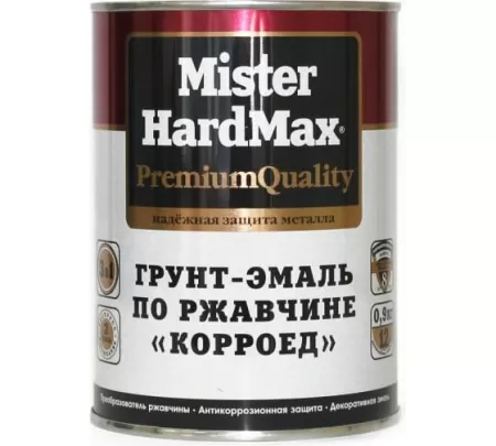 Фото грунт-эмаль по ржавчине "корроед" mister hardmax ral7042 серый (бан. 0,9кг)