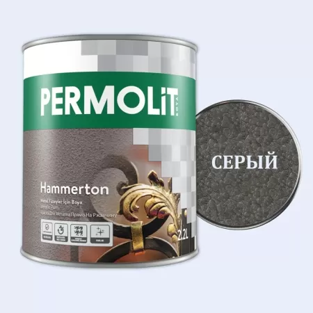 Фото hammerton 1304 серый краска с молотковым эффектом 0,75л
