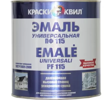 Фото эмаль пф-115 квил универсальная зеленая (бан.1,9кг)