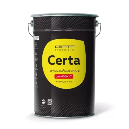 Фото certa-hs эмаль антикоррозионная термостойкая до 800°с графит металлик 