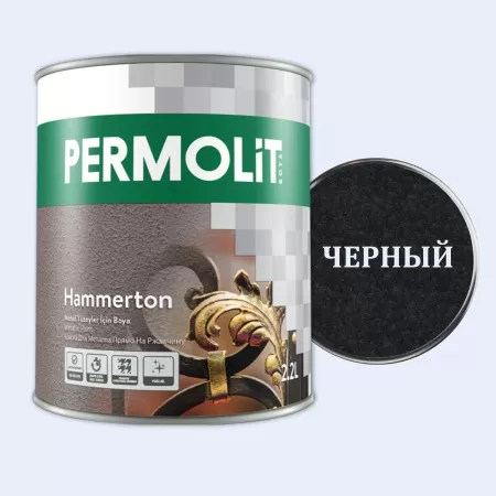 Фото hammerton 1305 черный краска с молотковым эффектом 0,75л